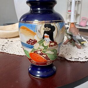 Hand Painted Japanese Ceramic Vase